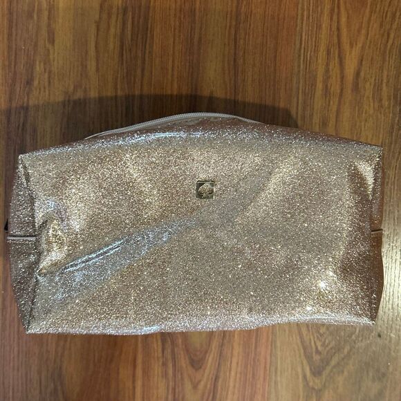 Kate Spade rose gold metallic cosmetic case as is - Picture 1 of 8